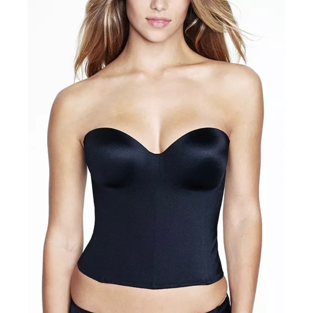 Dominique 8541 Colette Seamless Longline Bridal Bra Black 40D NWT
